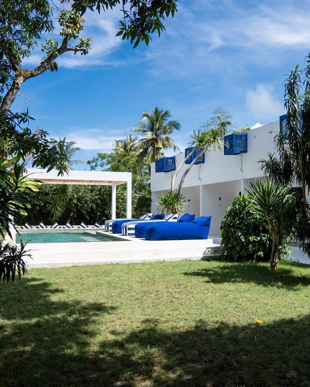 El Mojo Hostel garden, swimming pool and outdoor social area