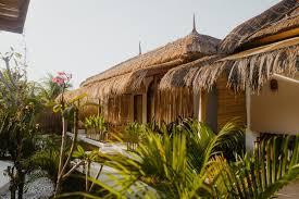 Luana Lombok thatched-roof bungalows and tropical garden, Selong Belanak, South Lombok