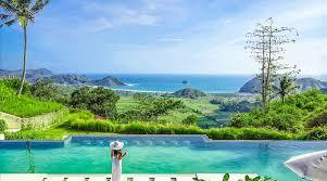 Selong Selo Resort infinity pool overlooking Selong Belanak Bay, South Lombok