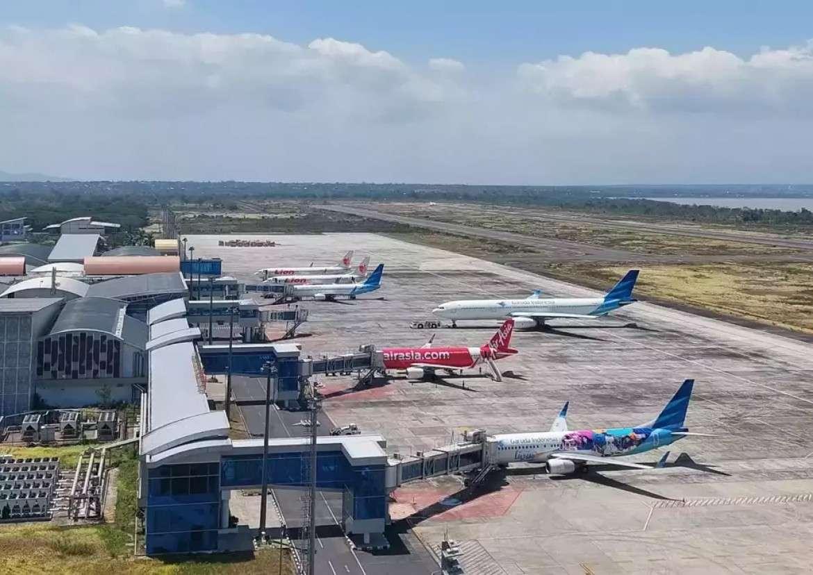 Aircraft at Lombok International Airport, the main arrival point for Selong Belanak